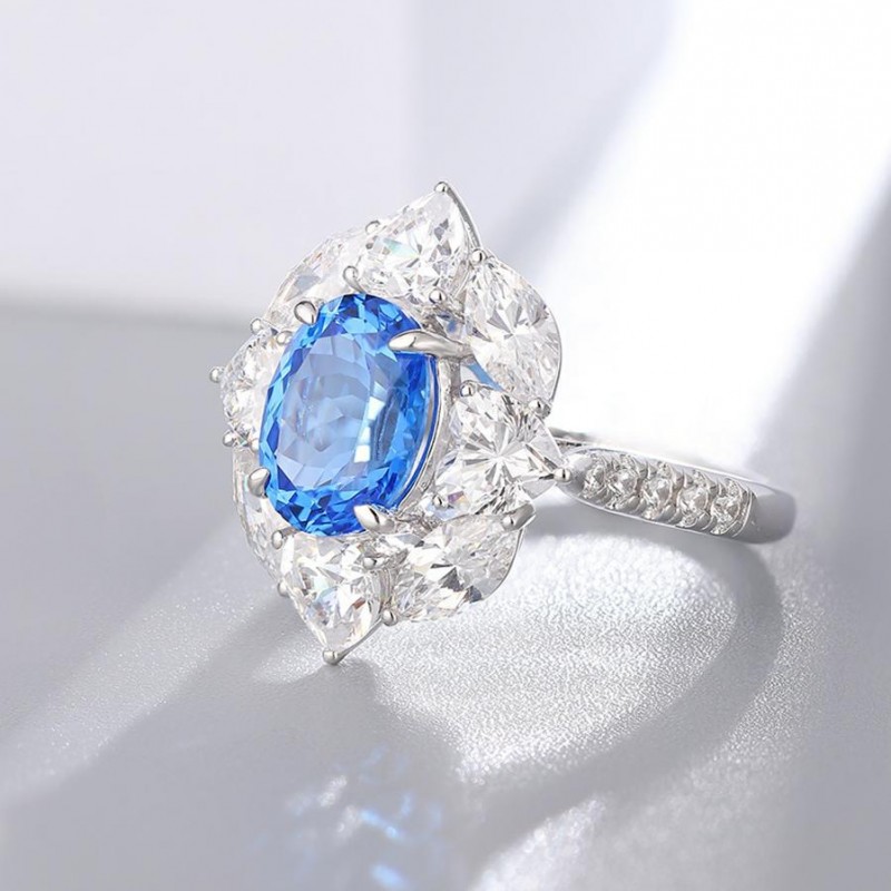 Ruif Jewelry Classic Design S925 Silver 3.16ct Lab Grown Cobalt Spinel Ring Wedding Bands Ruif Jewelry Classic Design S925 Silver 3.16ct Lab Grown Cobalt Spinel Ring Wedding Bands