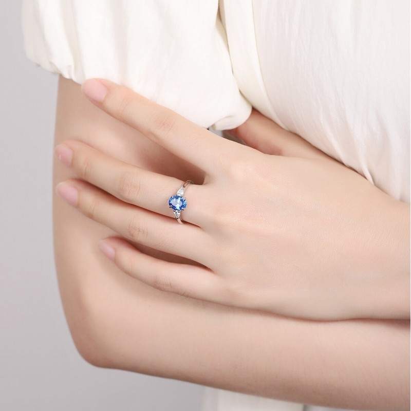Ruif Jewelry Classic Design S925 Silver 1.84ct Lab Grown Cobalt Spinel Ring Wedding Bands Ruif Jewelry Classic Design S925 Silver 1.84ct Lab Grown Cobalt Spinel Ring Wedding Bands