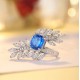 Ruif Jewelry Classic Design S925 Silver 3.25ct Lab Grown Cobalt Spinel Ring Wedding Bands