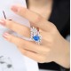 Ruif Jewelry Classic Design S925 Silver 3.25ct Lab Grown Cobalt Spinel Ring Wedding Bands Ruif Jewelry Classic Design S925 Silver 3.25ct Lab Grown Cobalt Spinel Ring Wedding Bands