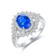 Ruif Jewelry Classic Design S925 Silver 1.67ct Lab Grown Cobalt Spinel Ring Wedding Bands