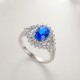 Ruif Jewelry Classic Design S925 Silver 1.67ct Lab Grown Cobalt Spinel Ring Wedding Bands