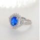 Ruif Jewelry Classic Design S925 Silver 1.67ct Lab Grown Cobalt Spinel Ring Wedding Bands