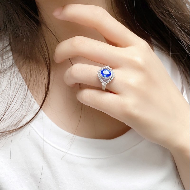 Ruif Jewelry Classic Design S925 Silver 1.67ct Lab Grown Cobalt Spinel Ring Wedding Bands Ruif Jewelry Classic Design S925 Silver 1.67ct Lab Grown Cobalt Spinel Ring Wedding Bands