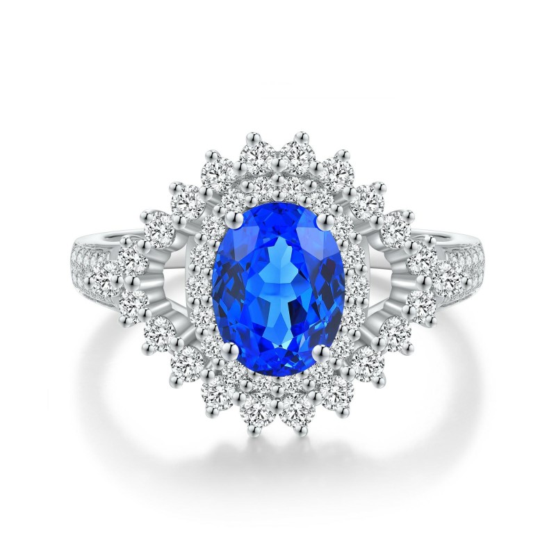 Ruif Jewelry Classic Design S925 Silver 1.67ct Lab Grown Cobalt Spinel Ring Wedding Bands Ruif Jewelry Classic Design S925 Silver 1.67ct Lab Grown Cobalt Spinel Ring Wedding Bands