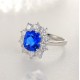 Ruif Jewelry Classic Design S925 Silver 3.21ct Lab Grown Cobalt Spinel Ring Wedding Bands