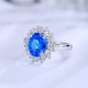 Ruif Jewelry Classic Design S925 Silver 2.41ct Lab Grown Cobalt Spinel Ring Wedding Bands