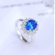 Ruif Jewelry Classic Design S925 Silver 2.41ct Lab Grown Cobalt Spinel Ring Wedding Bands