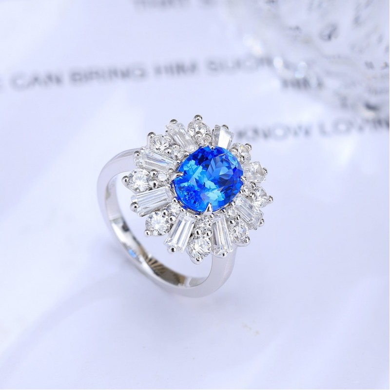 Ruif Jewelry Classic Design S925 Silver 2.42ct Lab Grown Cobalt Spinel Ring Wedding Bands Ruif Jewelry Classic Design S925 Silver 2.42ct Lab Grown Cobalt Spinel Ring Wedding Bands