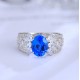 Ruif Jewelry Classic Design S925 Silver 2.42ct Lab Grown Cobalt Spinel Ring Wedding Bands Party Gift