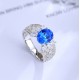 Ruif Jewelry Classic Design S925 Silver 2.42ct Lab Grown Cobalt Spinel Ring Wedding Bands Party Gift