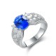 Ruif Jewelry Classic Design S925 Silver 2.42ct Lab Grown Cobalt Spinel Ring Wedding Bands Party Gift