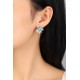 Ruif Jewelry Classic Design S925 Silver 8.88ct Lab Grown Paraiba Sapphire Earrings Gemstone Jewelry