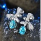 Ruif Jewelry Classic Design S925 Silver 3.86ct Lab Grown Paraiba Sapphire Earrings Gemstone Jewelry