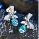 Ruif Jewelry Classic Design S925 Silver 3.86ct Lab Grown Paraiba Sapphire Earrings Gemstone Jewelry Ruif Jewelry Classic Design S925 Silver 3.86ct Lab Grown Paraiba Sapphire Earrings Gemstone Jewelry