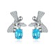 Ruif Jewelry Classic Design S925 Silver 3.86ct Lab Grown Paraiba Sapphire Earrings Gemstone Jewelry