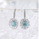 Ruif Jewelry Classic Design S925 Silver 2.694ct Lab Grown Paraiba Sapphire Earrings Gemstone Jewelry