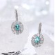 Ruif Jewelry Classic Design S925 Silver 2.694ct Lab Grown Paraiba Sapphire Earrings Gemstone Jewelry