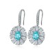 Ruif Jewelry Classic Design S925 Silver 2.694ct Lab Grown Paraiba Sapphire Earrings Gemstone Jewelry