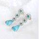Ruif Jewelry Classic Design S925 Silver 9.41ct Lab Grown Paraiba Sapphire Earrings Gemstone Jewelry Ruif Jewelry Classic Design S925 Silver 9.41ct Lab Grown Paraiba Sapphire Earrings Gemstone Jewelry