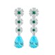 Ruif Jewelry Classic Design S925 Silver 9.41ct Lab Grown Paraiba Sapphire Earrings Gemstone Jewelry Ruif Jewelry Classic Design S925 Silver 9.41ct Lab Grown Paraiba Sapphire Earrings Gemstone Jewelry