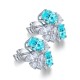 Ruif Jewlery Classic Design S925 Silver 6.5ct Lab Grown Paraiba Sapphire Earrings Gemstone Jewelry Ruif Jewlery Classic Design S925 Silver 6.5ct Lab Grown Paraiba Sapphire Earrings Gemstone Jewelry