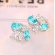 Ruif Jewlery Classic Design S925 Silver 6.5ct Lab Grown Paraiba Sapphire Earrings Gemstone Jewelry Ruif Jewlery Classic Design S925 Silver 6.5ct Lab Grown Paraiba Sapphire Earrings Gemstone Jewelry
