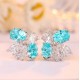 Ruif Jewlery Classic Design S925 Silver 6.5ct Lab Grown Paraiba Sapphire Earrings Gemstone Jewelry Ruif Jewlery Classic Design S925 Silver 6.5ct Lab Grown Paraiba Sapphire Earrings Gemstone Jewelry