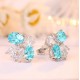 Ruif Jewlery Classic Design S925 Silver 6.5ct Lab Grown Paraiba Sapphire Earrings Gemstone Jewelry Ruif Jewlery Classic Design S925 Silver 6.5ct Lab Grown Paraiba Sapphire Earrings Gemstone Jewelry