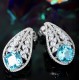 Ruif Jewelry Classic Design S925 Silver 7.77ct Lab Grown Paraiba Sapphire Earrings Gemstone Jewelry Ruif Jewelry Classic Design S925 Silver 7.77ct Lab Grown Paraiba Sapphire Earrings Gemstone Jewelry
