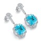 Ruif Jewelry Classic Design S925 Silver 11.46ct Lab Grown Paraiba Sapphire Earrings Gemstone Jewelry