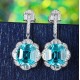Ruif Jewelry Classic Design S925 Silver 11.46ct Lab Grown Paraiba Sapphire Earrings Gemstone Jewelry Ruif Jewelry Classic Design S925 Silver 11.46ct Lab Grown Paraiba Sapphire Earrings Gemstone Jewelry