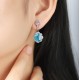 Ruif Jewelry Classic Design S925 Silver 11.46ct Lab Grown Paraiba Sapphire Earrings Gemstone Jewelry