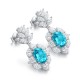 Ruif Jewelry Classic Design S925 Silver 6.47ct Lab Grown Paraiba Sapphire Earrings Gemstone Jewelry Ruif Jewelry Classic Design S925 Silver 6.47ct Lab Grown Paraiba Sapphire Earrings Gemstone Jewelry