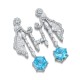 Ruif Jewelry Classic Design S925 Silver 6.67ct Lab Grown Paraiba Sapphire Earrings Gemstone Jewelry Ruif Jewelry Classic Design S925 Silver 6.67ct Lab Grown Paraiba Sapphire Earrings Gemstone Jewelry