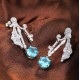 Ruif Jewelry Classic Design S925 Silver 6.67ct Lab Grown Paraiba Sapphire Earrings Gemstone Jewelry Ruif Jewelry Classic Design S925 Silver 6.67ct Lab Grown Paraiba Sapphire Earrings Gemstone Jewelry