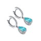 Ruif Jewelry Classic Design S925 Silver 3.08ct Lab Grown Paraiba Sapphire Earrings Gemstone Jewelry Ruif Jewelry Classic Design S925 Silver 3.08ct Lab Grown Paraiba Sapphire Earrings Gemstone Jewelry
