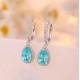 Ruif Jewelry Classic Design S925 Silver 3.08ct Lab Grown Paraiba Sapphire Earrings Gemstone Jewelry