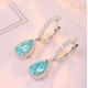 Ruif Jewelry Classic Design S925 Silver 3.08ct Lab Grown Paraiba Sapphire Earrings Gemstone Jewelry