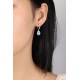 Ruif Jewelry Classic Design S925 Silver 3.08ct Lab Grown Paraiba Sapphire Earrings Gemstone Jewelry