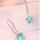 Ruif Jewelry Classic Design S925 Silver 4.5ct Lab Grown Paraiba Sapphire Earrings Gemstone Jewelry Ruif Jewelry Classic Design S925 Silver 4.5ct Lab Grown Paraiba Sapphire Earrings Gemstone Jewelry