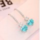 Ruif Jewelry Classic Design S925 Silver 4.5ct Lab Grown Paraiba Sapphire Earrings Gemstone Jewelry Ruif Jewelry Classic Design S925 Silver 4.5ct Lab Grown Paraiba Sapphire Earrings Gemstone Jewelry
