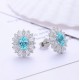 Ruif Jewelry Classic Design S925 Silver 2.69ct Lab Grown Paraiba Sapphire Earrings Gemstone Jewelry Ruif Jewelry Classic Design S925 Silver 2.69ct Lab Grown Paraiba Sapphire Earrings Gemstone Jewelry