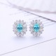 Ruif Jewelry Classic Design S925 Silver 2.69ct Lab Grown Paraiba Sapphire Earrings Gemstone Jewelry