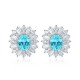 Ruif Jewelry Classic Design S925 Silver 2.69ct Lab Grown Paraiba Sapphire Earrings Gemstone Jewelry