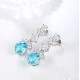 Ruif Jewelry Classic Design S925 Silver 11.18ct Lab Grown Paraiba Sapphire Earrings Gemstone Jewelry