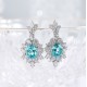 Ruif Jewelry Classic Design S925 Silver 10.154ct Lab Grown Paraiba Sapphire Earrings Gemstone Jewelry