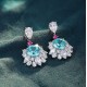 Ruif Jewelry Classic Design S925 Silver 6.7ct Lab Grown Paraiba Sapphire Earrings Gemstone Jewelry Ruif Jewelry Classic Design S925 Silver 6.7ct Lab Grown Paraiba Sapphire Earrings Gemstone Jewelry