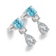 Ruif Jewelry Classic Design S925 Silver 2.51ct Lab Grown Paraiba Sapphire Earrings Gemstone Jewelry Ruif Jewelry Classic Design S925 Silver 2.51ct Lab Grown Paraiba Sapphire Earrings Gemstone Jewelry
