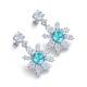 Ruif Jewelry Classic Design S925 Silver 6.6ct Lab Grown Paraiba Sapphire Earrings Gemstone Jewelry Ruif Jewelry Classic Design S925 Silver 6.6ct Lab Grown Paraiba Sapphire Earrings Gemstone Jewelry